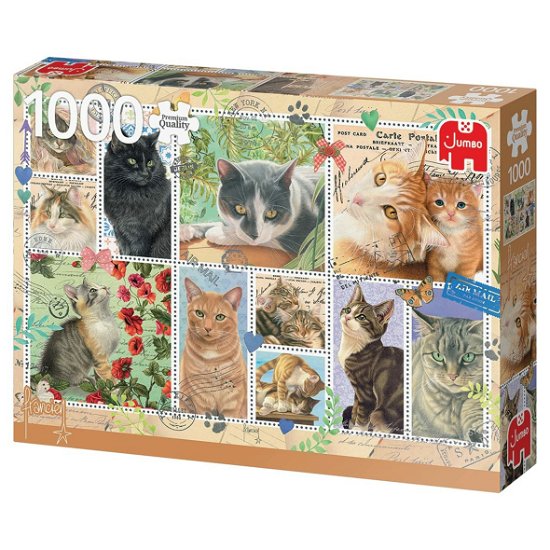 Cover for Puzzle · Francien - Cat Stamps ( 1000 Pcs ) (Leksaker)