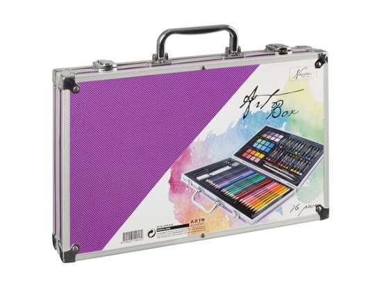 Art Set 79 Pcs In Metal Box, Purple - 36x23cm - (k-ar0926/ge) - Nassau - Merchandise -  - 8720257100132 - 
