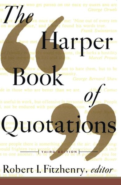 Cover for Robert I. Fitzhenry · The Harper Book of Quotations (Paperback Book) (1994)