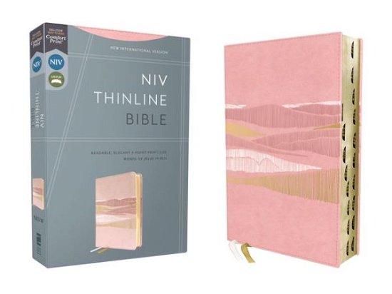 NIV, Thinline Bible, Leathersoft, Pink, Red Letter, Thumb Indexed, Comfort Print - Zondervan - Libros - Zondervan - 9780310462132 - 1 de noviembre de 2022