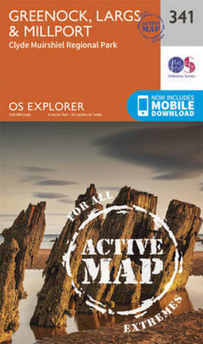 Cover for Ordnance Survey · Greenock, Largs and Millport - OS Explorer Active Map (Map) [September 2015 edition] (2015)