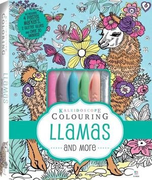 Cover for Hinkler Pty Ltd · Kaleidoscope Colouring: Llamas and More - Colouring Kit (Book) (2018)
