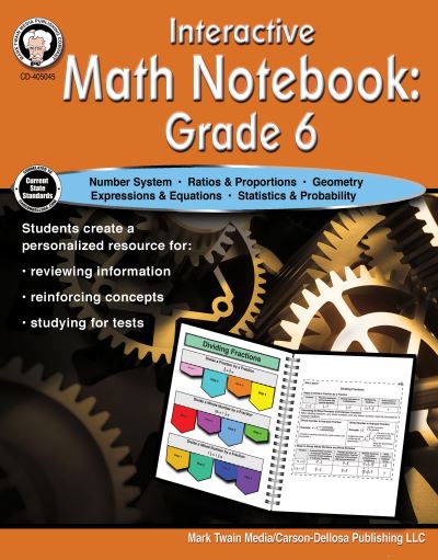 Cover for Schyrlet Cameron · Mark Twain - Interactive Math Notebook Resource Book, Math Workbook, 64 Pages, Grade 6 (Paperback Book) (2020)