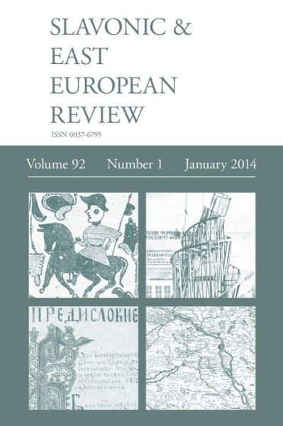 Cover for Rady, Martyn, Dr · Slavonic &amp; East European Review (92: 1) January 2014 (Paperback Book) (2014)