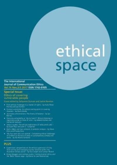 Cover for Sallyanne Duncan · Ethical Space Vol.14 Issue 2/3 (Pocketbok) (2017)