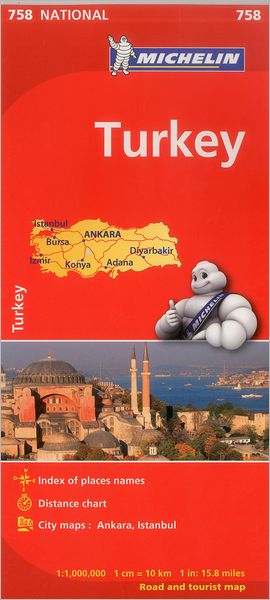 Cover for Michelin Travel &amp; Lifestyle · Michelin Turkey Map 758 (Maps / Country (Michelin)) (Map) [2nd edition] (2015)