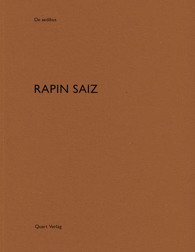 Cover for Heinz Wirz · Rapin Saiz: De aedibus - De aedibus (Taschenbuch) (2025)