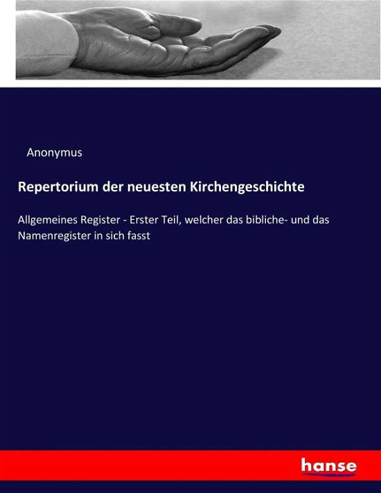 Cover for Anonymus · Repertorium der neuesten Kirch (Bok) (2017)