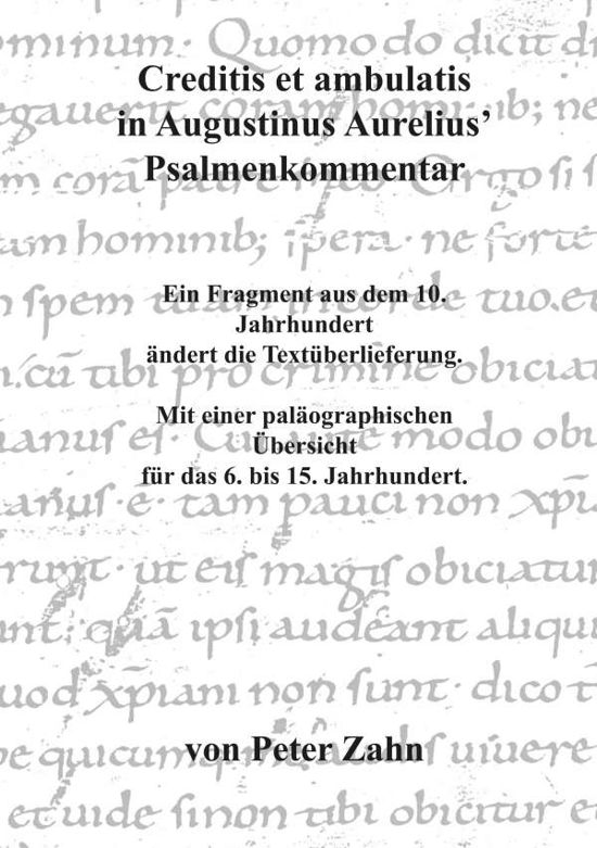 Cover for Zahn · Creditis et ambulatis in Augustinu (Book)