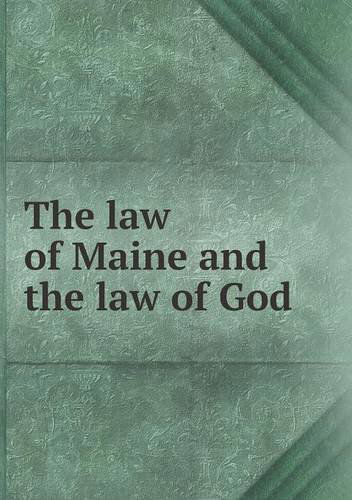 Cover for Massachusetts Clergyman · The Law of Maine and the Law of God (Paperback Book) (2013)