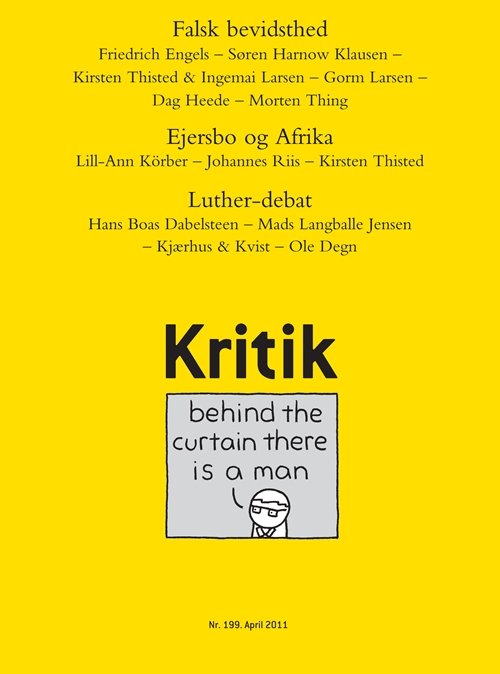 Cover for Frederik Stjernfelt; Lasse Horne Kjældgaard · Kritik, 44. årgang, nr. 199 (Hæftet bog) [1. udgave] (2011)