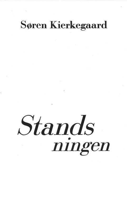 Cover for Søren Kierkegaard · Standsningen (Pocketbok) [1:a utgåva] (2024)