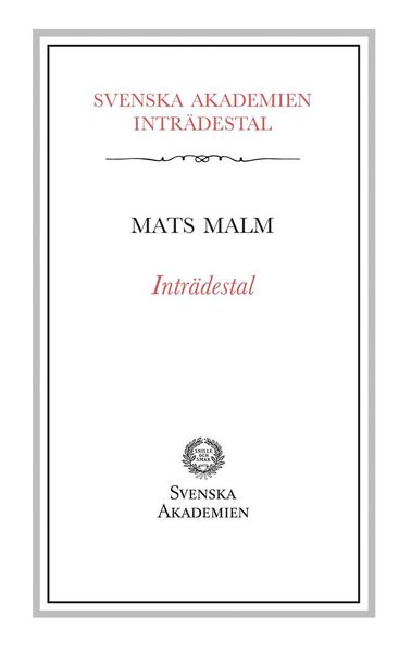 Cover for Mats Malm · Inträdestal av Mats Malm (Paperback Book) (2019)