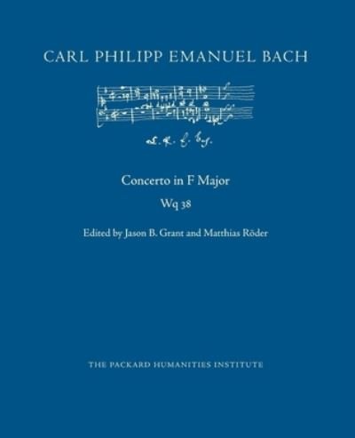 Cover for Carl Philipp Emanuel Bach · Concerto in F Major, Wq 38 (Paperback Book) (2021)