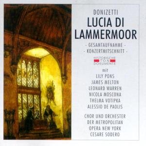 Lucia Di Lammermoor - Donizetti G. - Musik - CANTUS LINE - 4032250038133 - 6. januar 2020