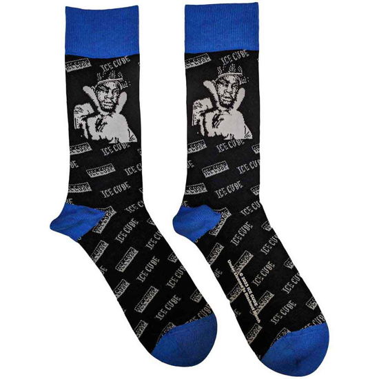 Ice Cube Unisex Ankle Socks: B&W Photo (UK Size 7 - 11) - Ice Cube - Marchandise -  - 5056561092133 - 