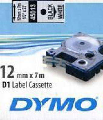 Dymo Schriftbandkassette D1 45013 12x7mm Schwarz - Daymo - Koopwaar - Esselte - 5411313450133 - 29 januari 2012
