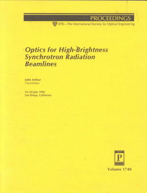 Cover for Arthur · Optics For High Brightness Synchrotron Radiation B (Pocketbok) (2006)