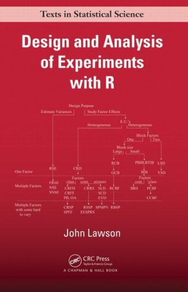 Design and Analysis of Experiments with R - Chapman & Hall / CRC Texts in Statistical Science - Lawson, John (Brigham Young University, Provo, Utah, USA) - Livros - Taylor & Francis Inc - 9781439868133 - 17 de dezembro de 2014