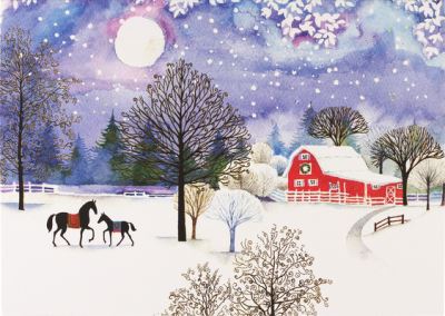 Cover for Peter Pauper Press Inc. · A Winter Farm Deluxe Boxed Holiday Cards (Cards) (2022)