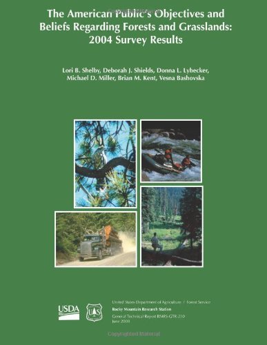 Cover for Vesna Bashovska · The American Public's Objectives and Beliefs Regarding Forests and Grasslands:  2004 Survey Results (Paperback Book) (2012)