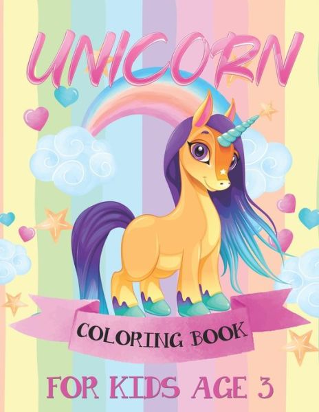 Cover for Gads Publishing · Unicorn Coloring Book Age 3 (Paperback Book) (2019)