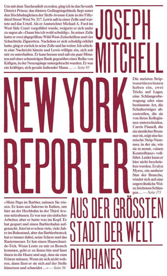 Cover for Mitchell · New York Reporter (Book) (2021)