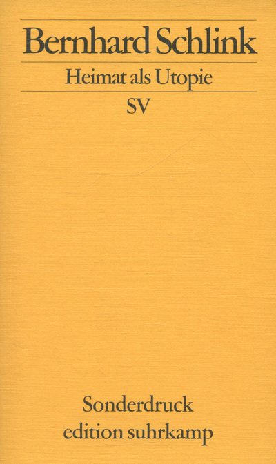 Cover for Bernhard Schlink · Edit.Suhrk.6613 Schlink.Heimat als Utop (Book)