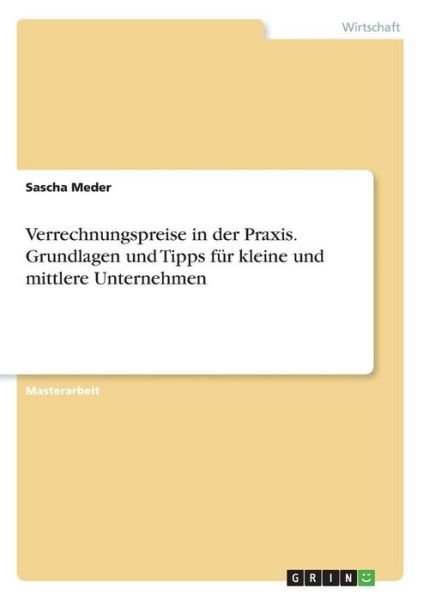 Cover for Meder · Verrechnungspreise in der Praxis. (Book)