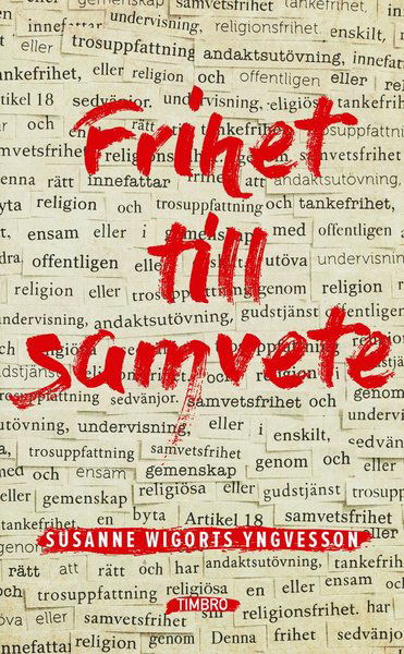 Cover for Susanne Wigorts Yngvesson · Frihet till samvete (Paperback Book) (2016)