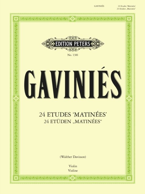 Cover for 24 Etudes 'Matinees' (Sheet music) (2001)