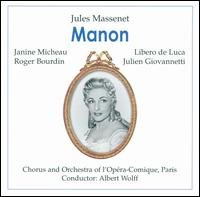 Cover for Massenet / Micheau / De Luca / Bourdin / Wolff · Manon (CD) (2002)