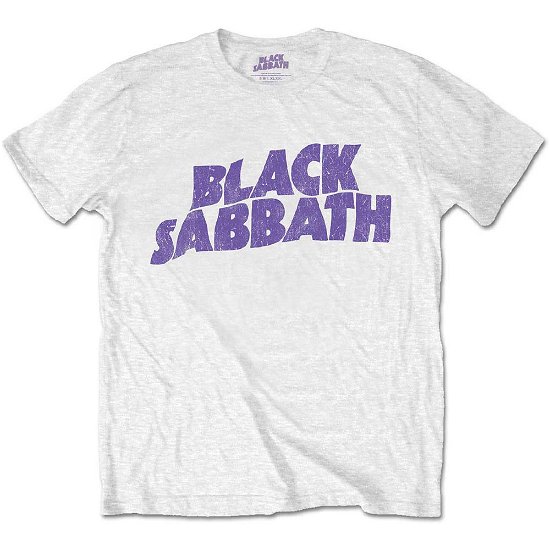 Cover for Black Sabbath · Black Sabbath Kids T-Shirt: Wavy Logo (Retail Pack) (3-4 Years) (T-shirt) [size 3-4yrs] [White - Kids edition]