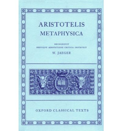 Cover for Aristotle · Aristotle Metaphysica - Oxford Classical Texts (Hardcover Book) (1963)