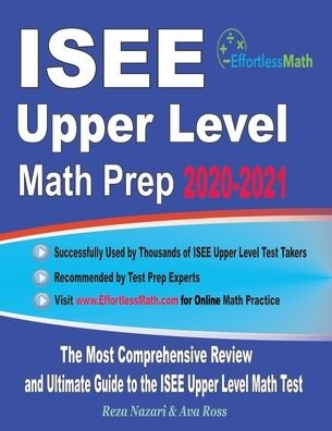 Cover for Ava Ross · ISEE Upper Level Math Prep 2020-2021 (Paperback Book) (2020)