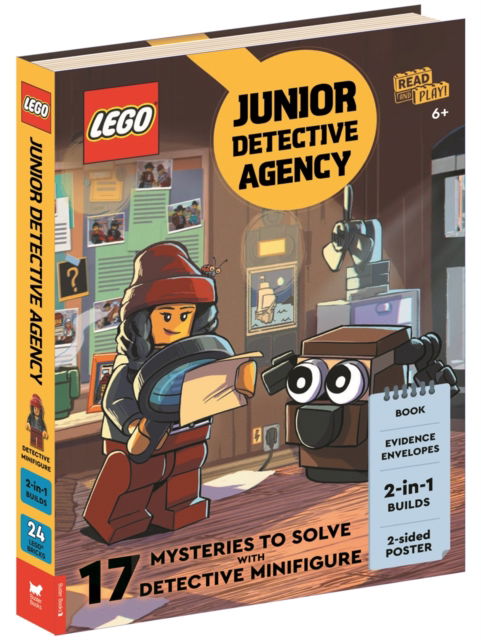 Cover for Lego® · LEGO®  Books: Junior Detective Agency (with detective minifigure, dog mini-build, 2-sided poster, play scene, evidence envelopes and LEGO elements) (Innbunden bok) (2024)