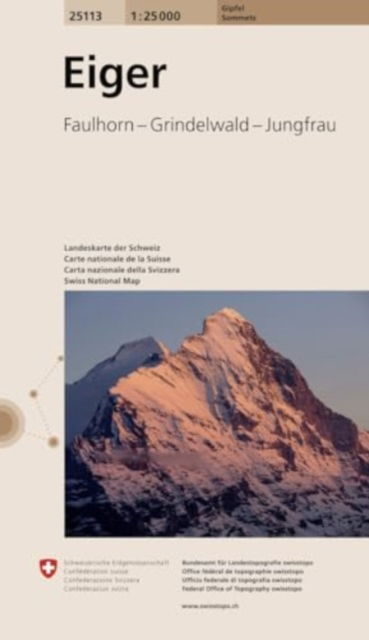 Cover for Eiger 25113 Faulhorn Grindelwald Jungfrau - Gifpel sommets (Map) (2024)