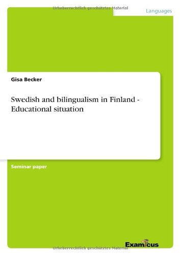 Cover for Gisa Becker · Swedish and Bilingualism in Finland - Educational Situation (Taschenbuch) (2012)