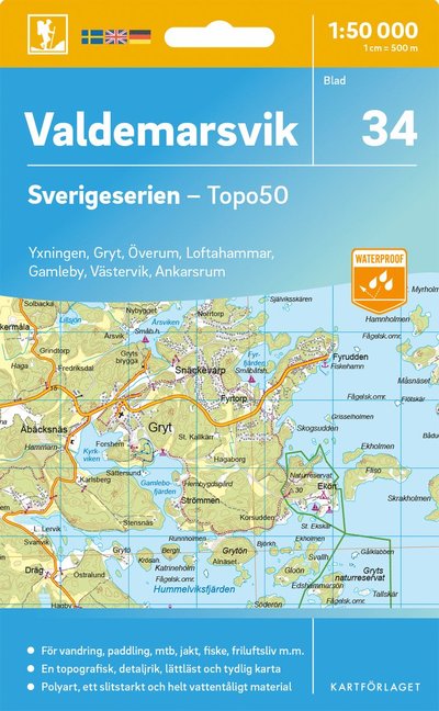 Cover for Valdemarsvik - Sverigeserien Topo50 (Map) (2025)
