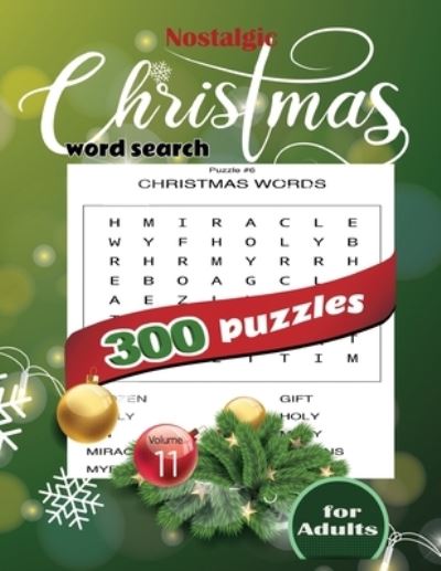 Cover for S M Design · Nostalgic christmas word search 300 puzzles for Adults Volume 11 (Paperback Book) (2020)