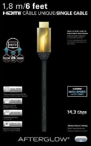 Pdp - Afterglow - Cable Hdmi Simple 1.80 M - Orang - Pdp - Merchandise -  - 0708056090135 - February 7, 2019