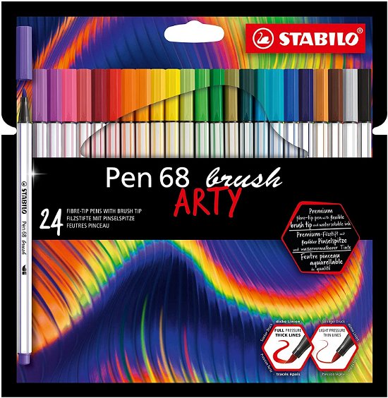 STABILO Pen 68 Brush ARTY Etui 24st. - Stabilo - Merchandise -  - 4006381584135 - 