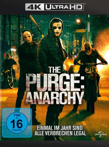 Cover for Frank Grillo,carmen Ejogo,zach Gilford · The Purge: Anarchy (4K Ultra HD) (2018)