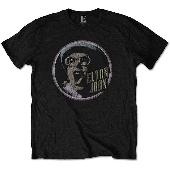 Elton John Unisex T-Shirt: Circle - Elton John - Produtos -  - 5056170670135 - 