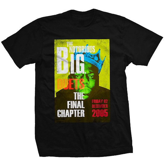Biggie Smalls Unisex T-Shirt: Final Chapter - Biggie Smalls - Marchandise - MERCHANDISE - 5056170696135 - 18 décembre 2019