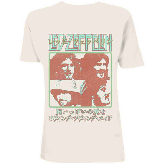 Cover for Led Zeppelin · Led Zeppelin Unisex T-Shirt: Japanese Poster (Natural) (T-shirt) [size S] [Neutral - Unisex edition] (2021)