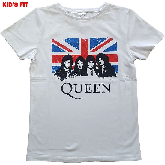 Cover for Queen · Queen Kids T-Shirt: Vintage Union Jack (3-4 Years) (T-shirt) [size 3-4yrs] [White - Kids edition]