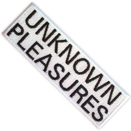 Cover for Joy Division · Joy Division Woven Patch: Unknown Pleasures Text (Standard) (Patch)