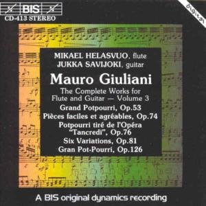 Cover for Giuliani / Helasvuo / Savijoki · Complete Works for Flute &amp; Guitar 3 (CD) (1994)