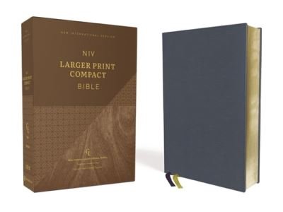 Cover for Zondervan · NIV, Larger Print Compact Bible, Genuine Leather, Buffalo, Blue, Red Letter, Comfort Print (N/A) (2022)